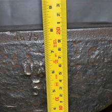 vintage belgian UAT anvil marked 50 kg = 110 lbs 
